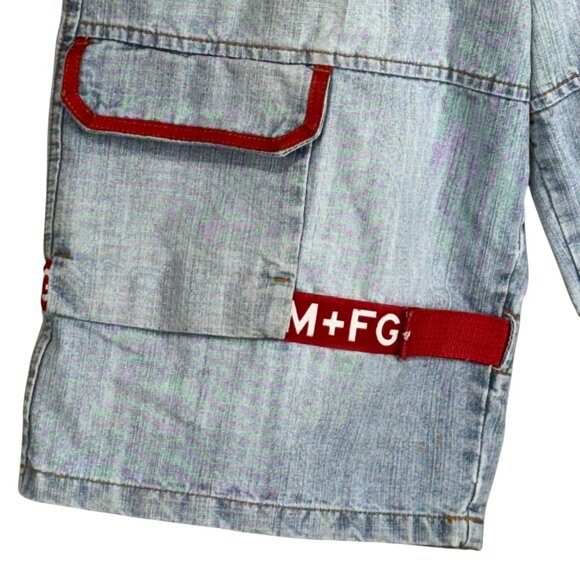 Vintage Girbaud Marithé & François Denim Cargo Shorts Streetwear M+Fg Accent 34" - Picture 10 of 11